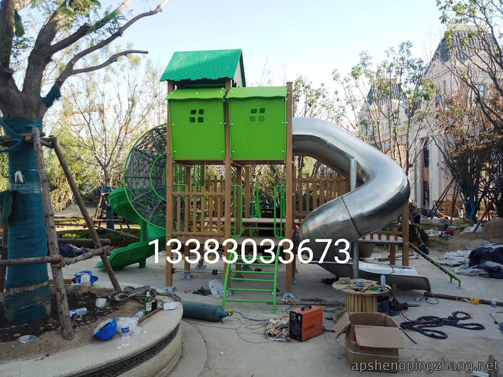 保定易县户外非标定制厂生产儿童舞动非标滑梯15-06